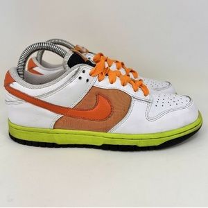 Rare! Nike Dunk Low White Orange Blaze